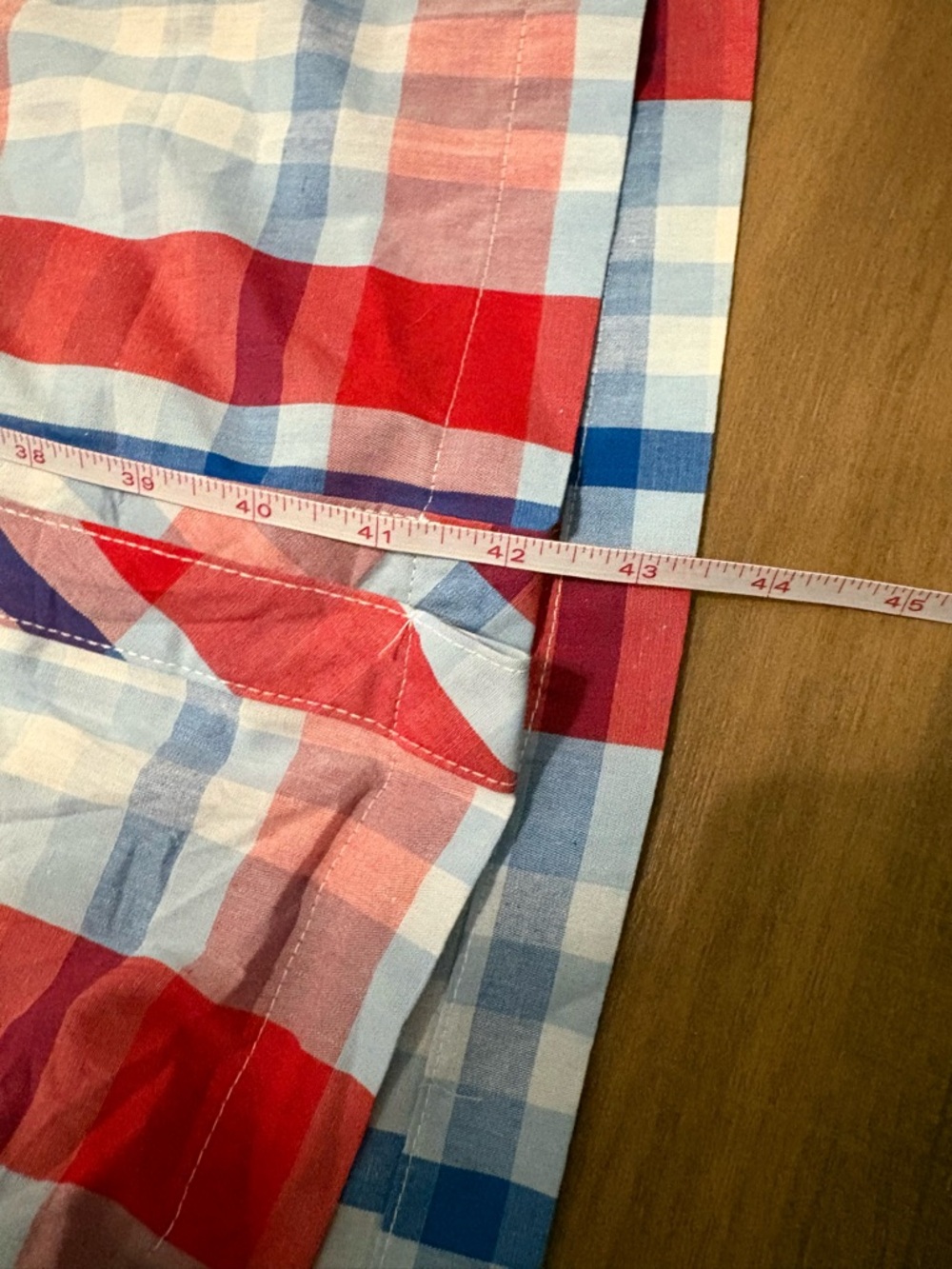 NWT Anthony Richards Red & Blue Plaid Button-Front Dress - Picture 6 of 8